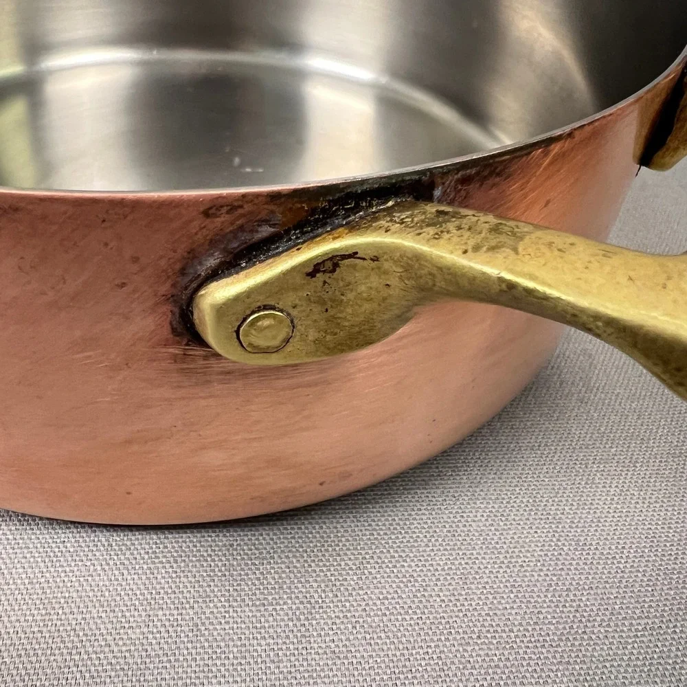 Paul Revere Ware USA Solid Copper Pot 2 QT Buffet Casserole Stock Pan 8062